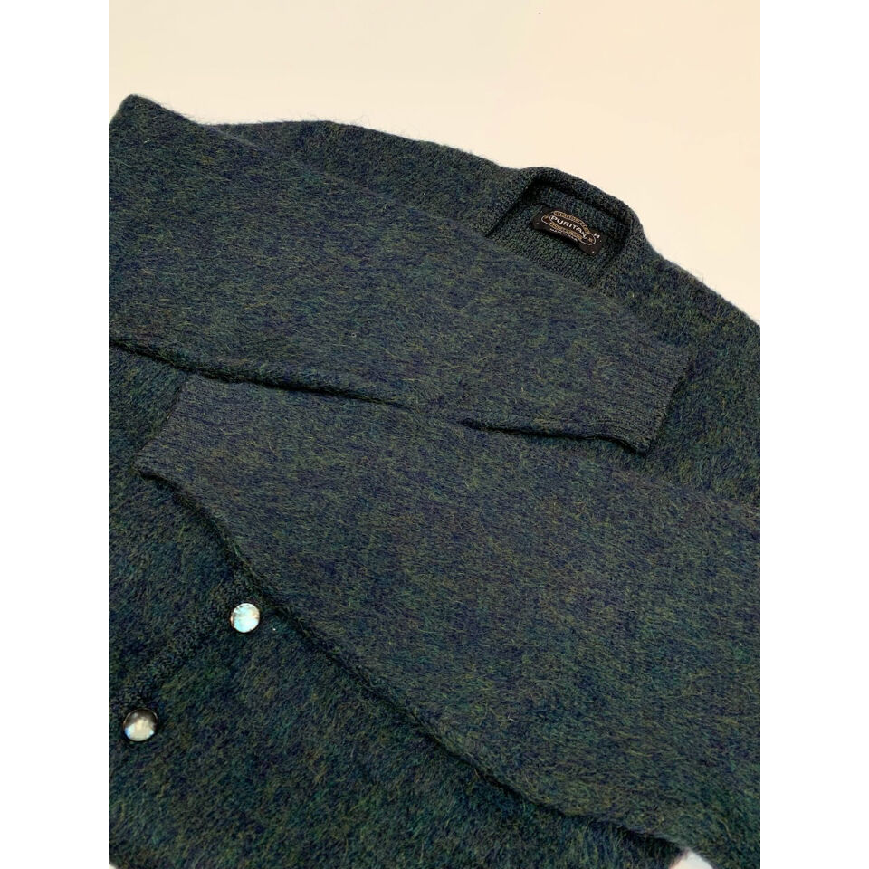 60s PURITAN モヘア mohair zip up cardigan VINTAGE 60s Mohair Cardigan Sweater Mens Size 40 Argyle