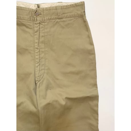 60s US ARMY KHAKI TROUSERS Size W33L31→W31L29