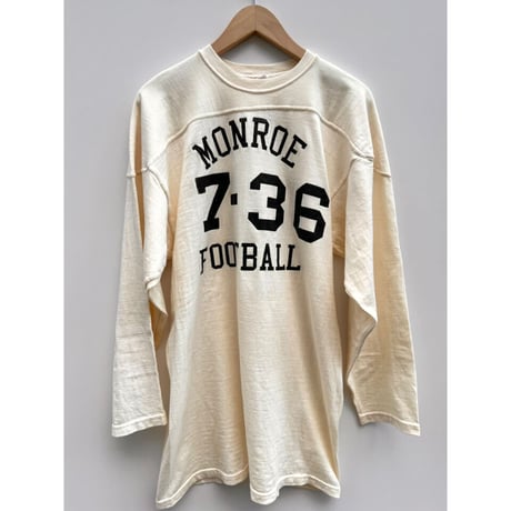 60s "DEAD STOCK" Unknown FOOT BALL Tee With ELBOW PATCH Size XL程