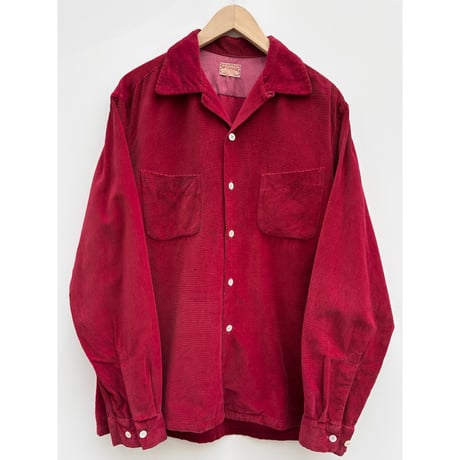50s McGREGOR CORDUROY OPEN COLLAR SHIRT MADE IN USA 🇺🇸 Size 16