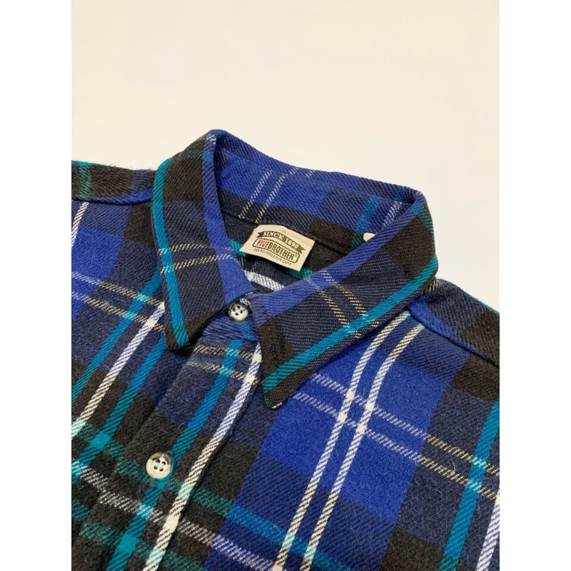 90s FIVE BROTHER FLANNEL SHIRT MADE IN USA 🇺🇸 S
