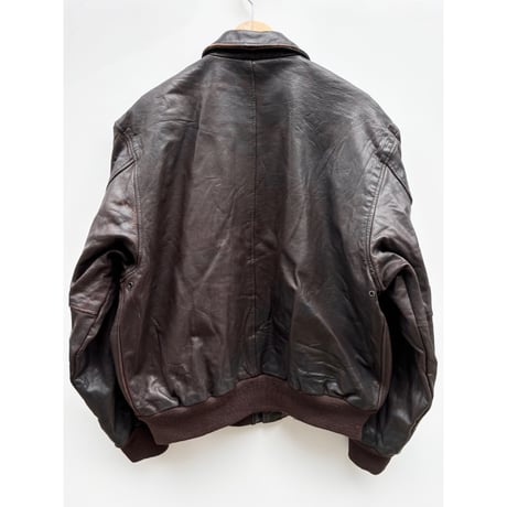 80s BANANA REPUBLIC "A-2 TYPE" LEATHER JACKET Size 42