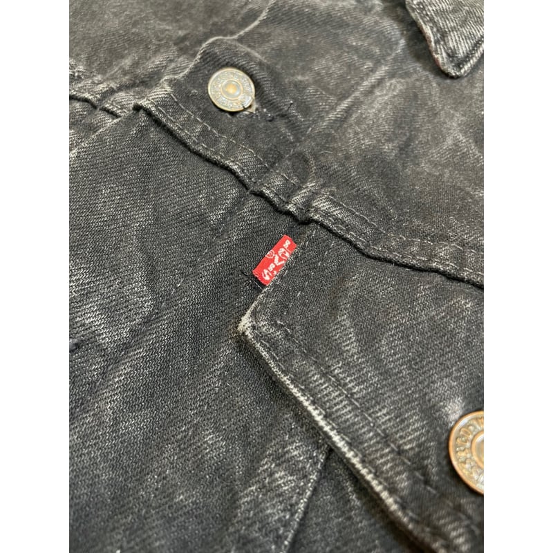 90s Levi's 70417 FLANNEL LINED BLACK DENIM JACK