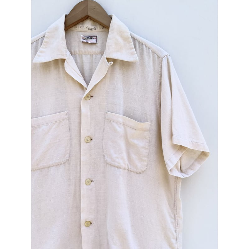 50s ARROW S/S OPEN COLLER SHIRT MADE IN USA 🇺🇸 50s ARROW S/S OPEN COLLER SHIRT MADE IN USA 🇺🇸
