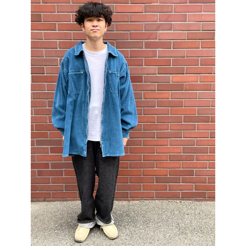 90s フルジップ ジャケット コーデュロイ チェック made in USA 楽天