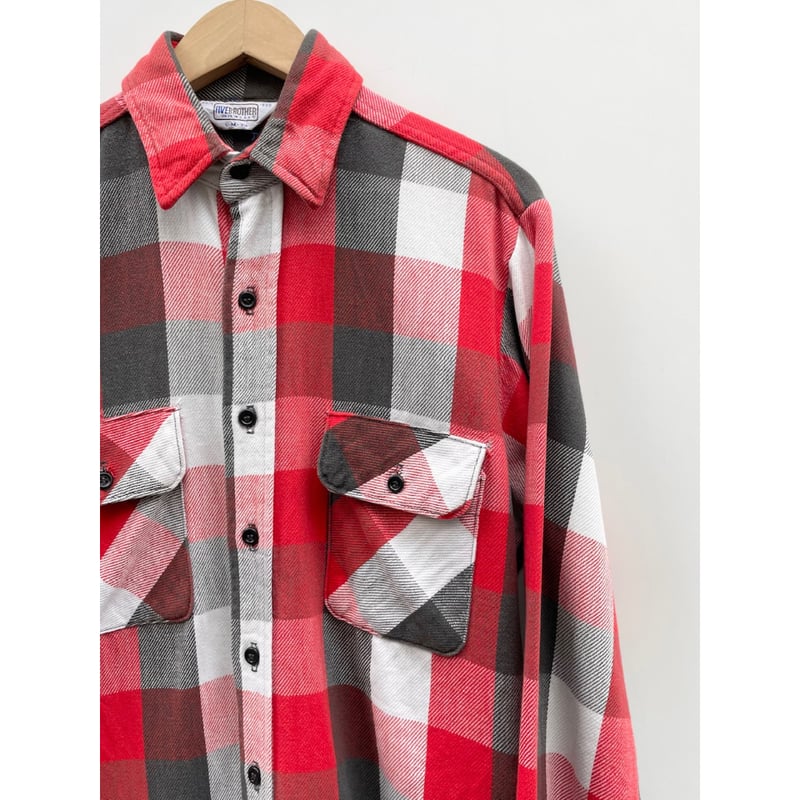 80s FIVE BROTHER FLANNEL SHIRT MADE IN USA 🇺🇸 S