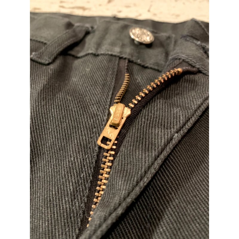 60s STORE BRAND BLACK COTTON TWILL PANTS Size W