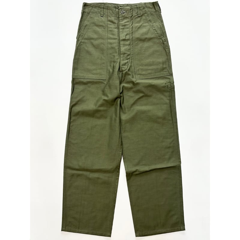 60s US ARMY OG-107 COTTON SATEEN BAKER PANTS Si