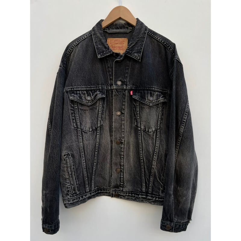 90s Pado Black Denim Design Blouson