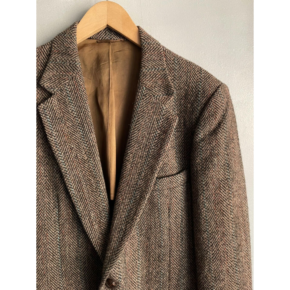 80s STAFFORD HARRIS TWEED JACKET TAILORED IN USA