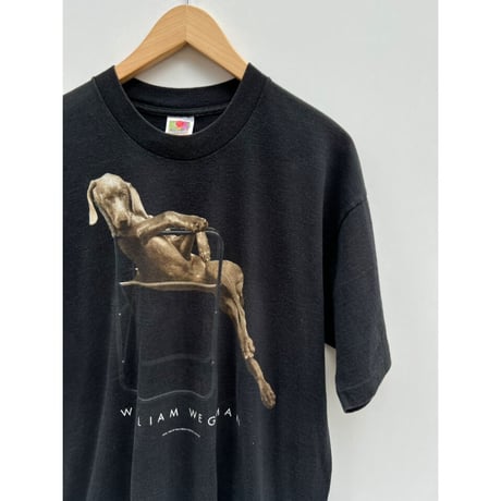90s WILLIAM WEGMAN DOG PRINT Tee Size L