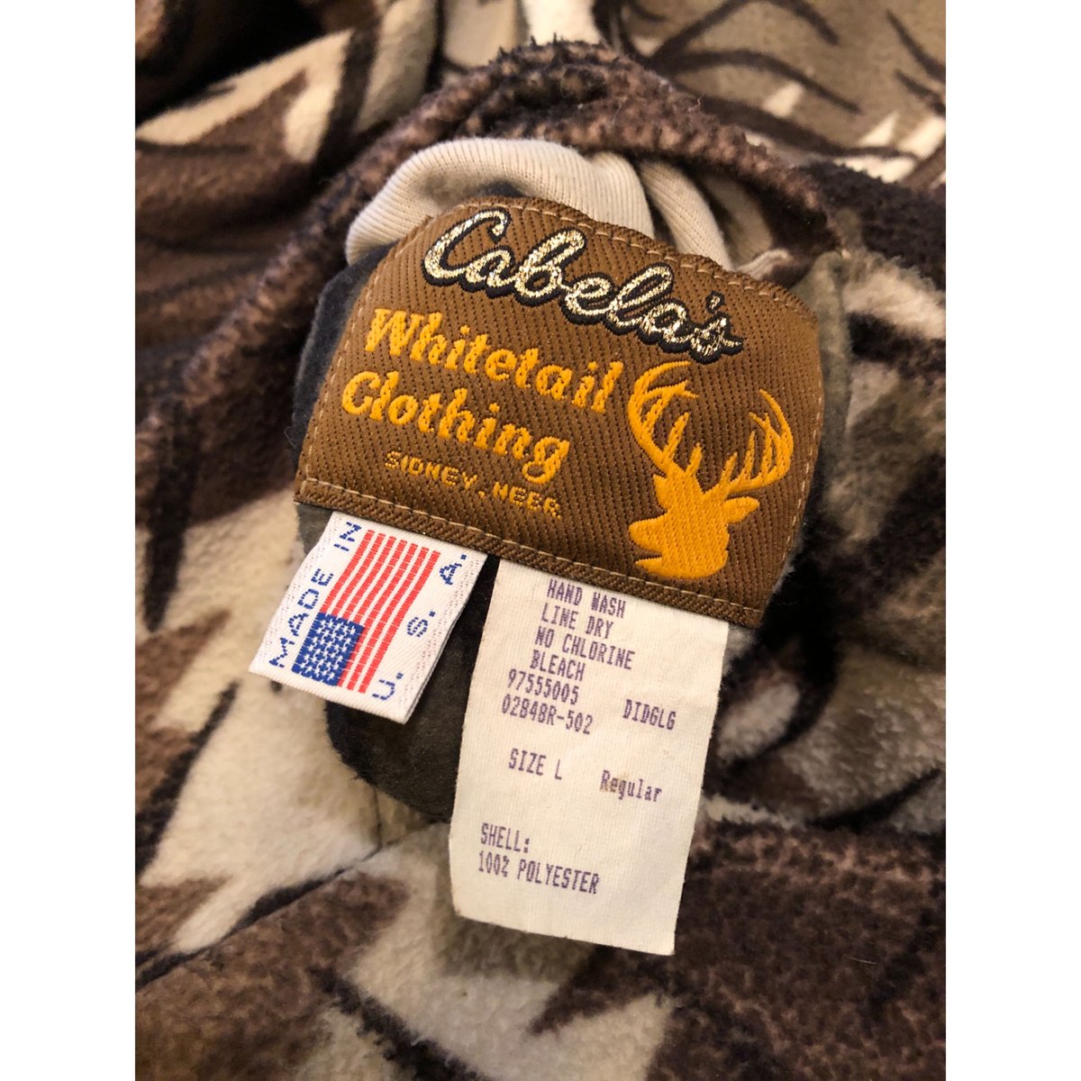 90s Cabela's PREDATOR CAMO FLEECE JACKET Size L