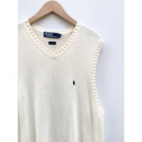 90s Ralph Lauren COTTON KNIT VEST Size XL