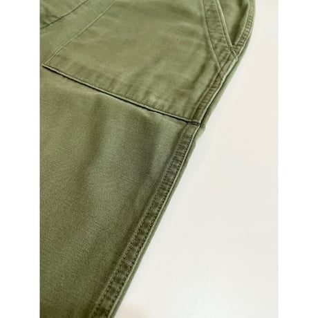60s US ARMY OG-107 COTTON SATEEN BAKER PANTS Size W36L31→W35.5L29.5