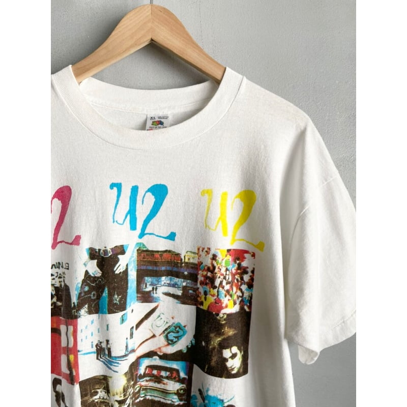 U2 Tour バンド　tシャツ　総柄　rock tee 90s 90年代 90s バンT ミュージック 音楽 アメリカ製 ユートゥー