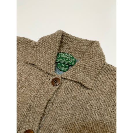90s POLO COUNTRY HAND KNIT CARDIGAN Size M