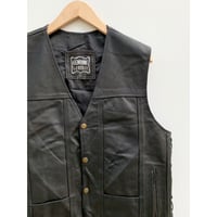 80s LEATHER VEST Size L