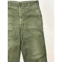 60s US ARMY OG-107 COTTON SATEEN BAKER PANTS Size W32L33→W32L31