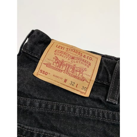 90s Levi’s 550-0260 BLACK DENIM PANTS MADE IN USA 🇺🇸  Size W32L30→W31L29