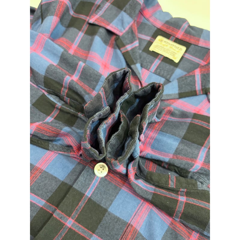 60s KENTFIELD OPEN COLLAR RAYON SHIRT Size M |