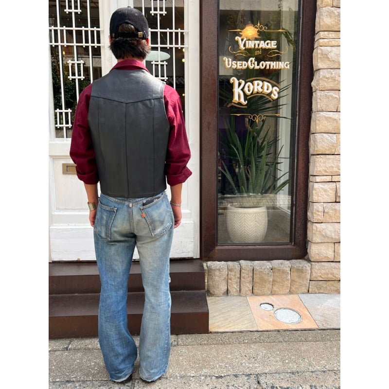 80s SHAF LEATHER VEST Size 40 | KORDS