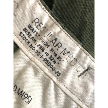 52s DEADSTOCK US ARMY M-51 FIELD TROUSERS  Size MEDIUM-REGULAR