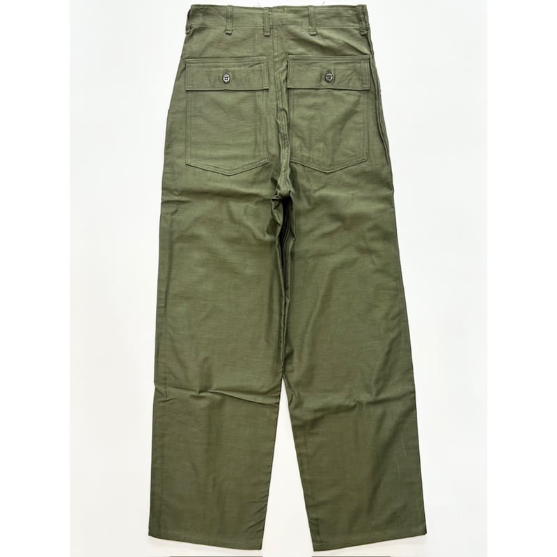 60s US ARMY OG-107 COTTON SATEEN BAKER PANTS Si