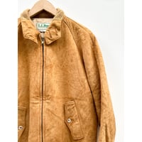 80s L.L.Bean LAMB SUEDE HARRINGTON JACKET Size 40