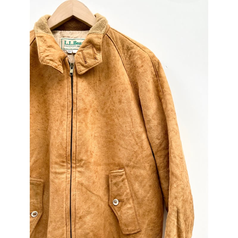 80s L.L.Bean LAMB SUEDE HARRINGTON JACKET Size