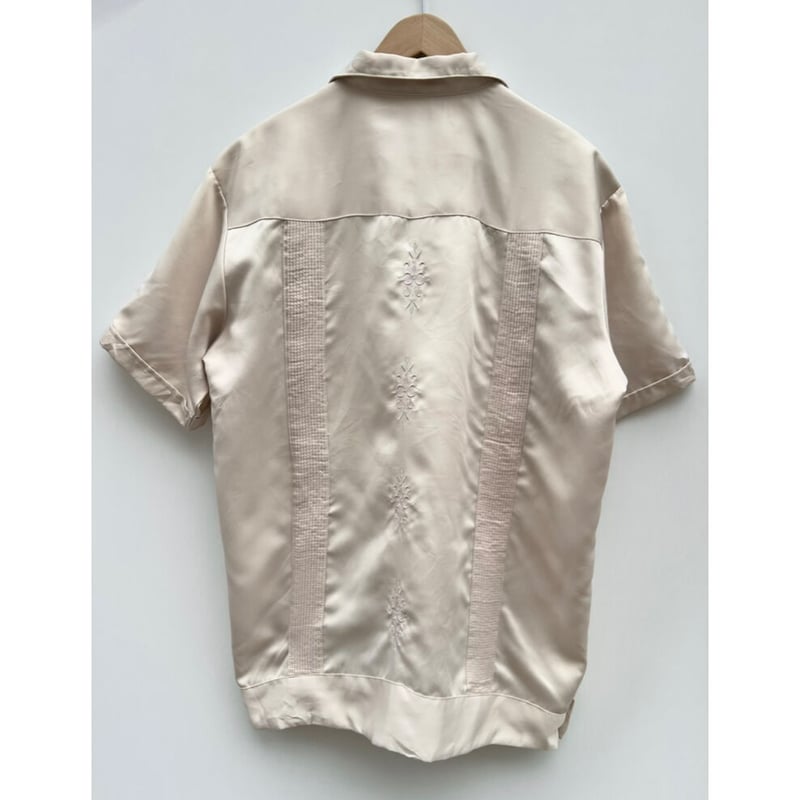 90s Chic Elegant OPEN COLLAR CUBA SHIRT Size XL