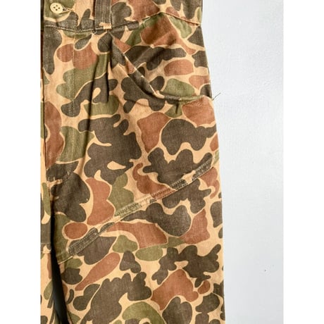 70s SEARS "DUCK HUNTER CAMO" HUNTING PANTS Size W32L28