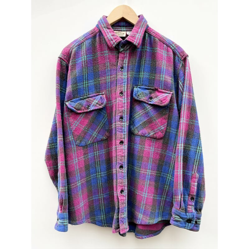 【FIVE BROTHER】ファイブラ flannel shirt 70s〜 L 70's~80's FIVE BROTHER Plaid Flannel L/S Shirt SIZE L MADE