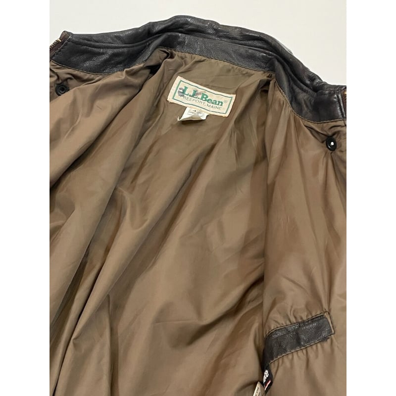 80s L.L.Bean A-2 TYPE LEATHER JACKET MADE IN US 80s L.L.Bean A-2 TYPE LEATHER JACKET MADE IN US