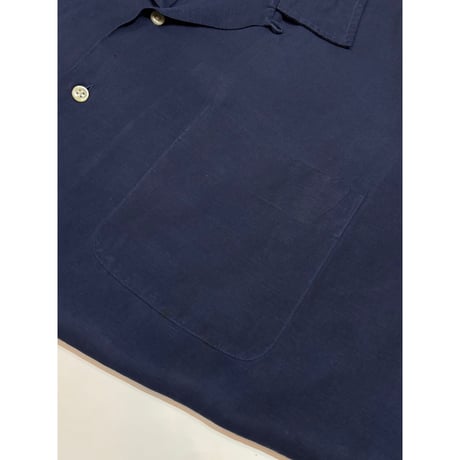 90s Ralph Lauren "CALDWELL" S/S OPEN COLLAR SHIRT Size XXL