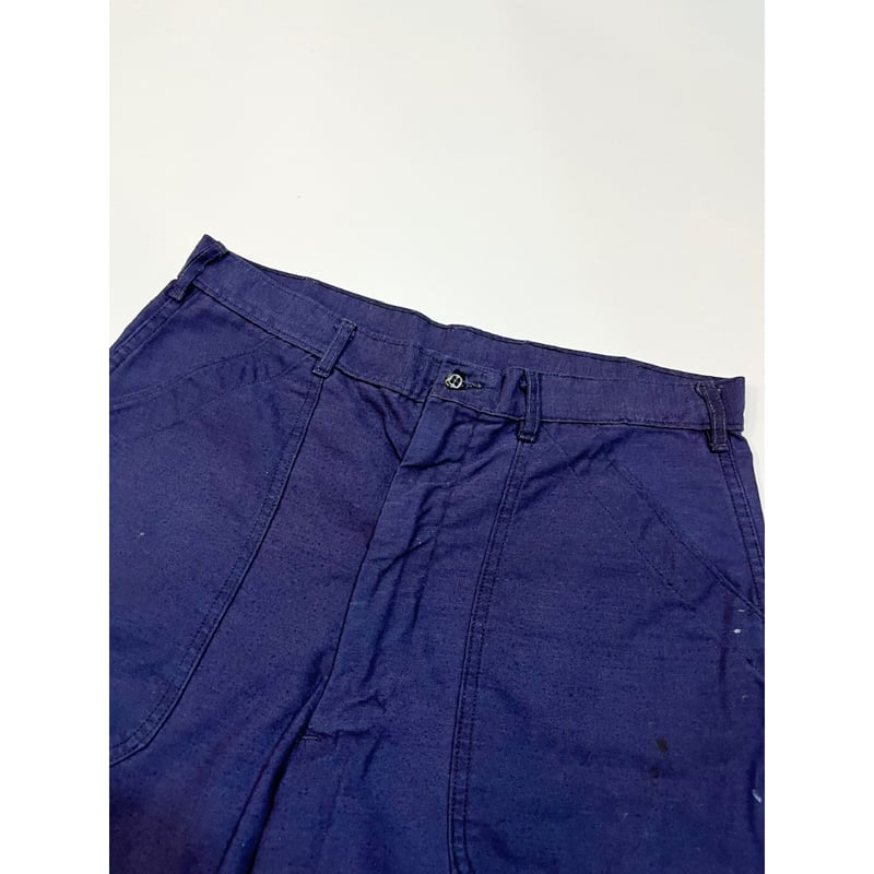パンツ 70s US NAVY Utility Pants Dark Blue 37R 1970s US NAVY Dark Blue Utility Trousers / ストレート レッグ