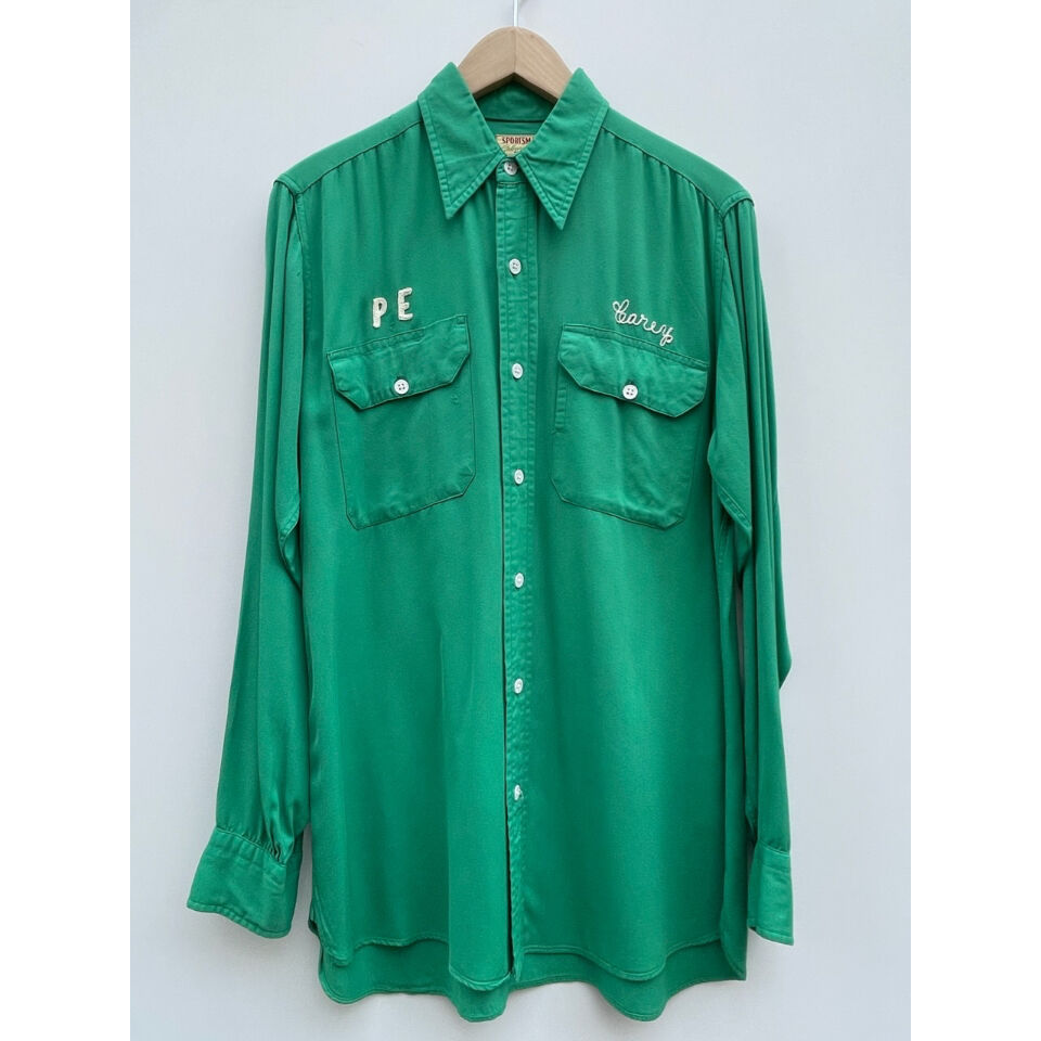 50s SPORTSMAN RAYON GABARDINE SHIRT Size 15 | K 50s SPORTSMAN RAYON GABARDINE SHIRT Size 15 | K