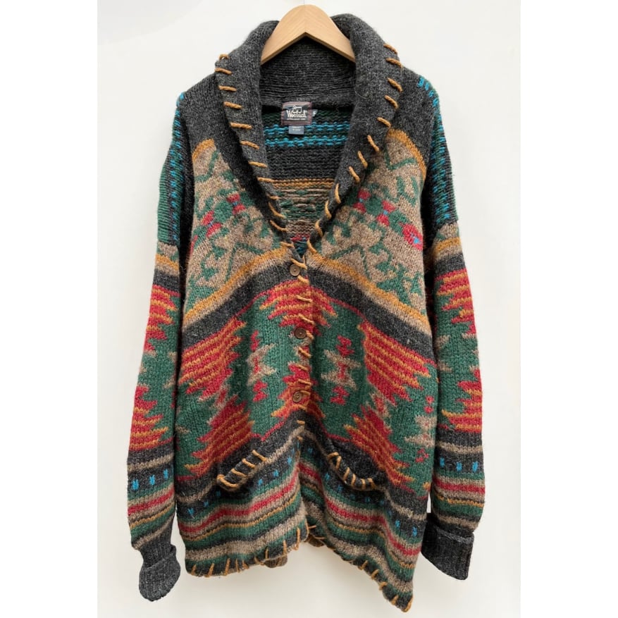 WOOLRICH 90s ローゲージニット ハンドニット 手編み XL fit=scale-down,w=1200