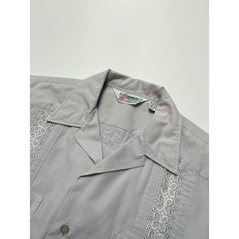 90s USA製 Cappuccino Open collar shirt 開襟 90s Chic Elegant OPEN COLLAR CUBA SHIRT Size XL