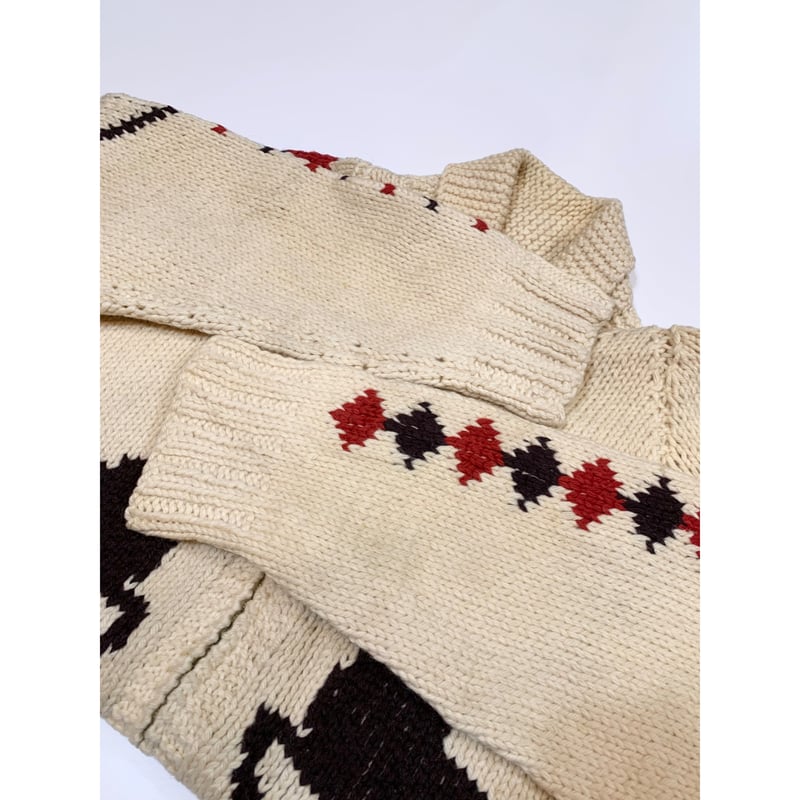 60S【神サイズ】Cowichan sweater ショールカラー ハンドニット 60S