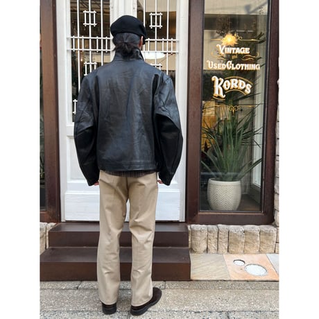 00s FRENCH MILITARY PILOT LEATHER JACKET Size 64 (XXL程)