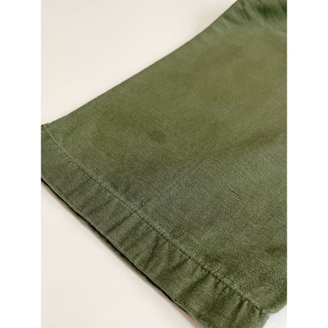 60s US ARMY OG-107 COTTON SATEEN BAKER PANTS Size W36L31→W35.5L29.5