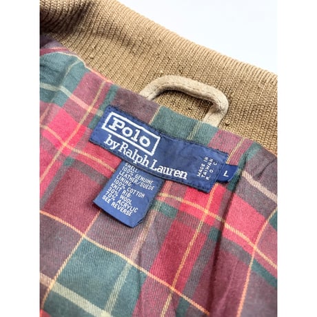 90s Ralph Lauren SUEDE HARRINGTON JACKET Size L