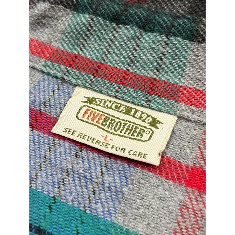 90s FIVE BROTHER FLANNEL SHIRT Size L | KORDS