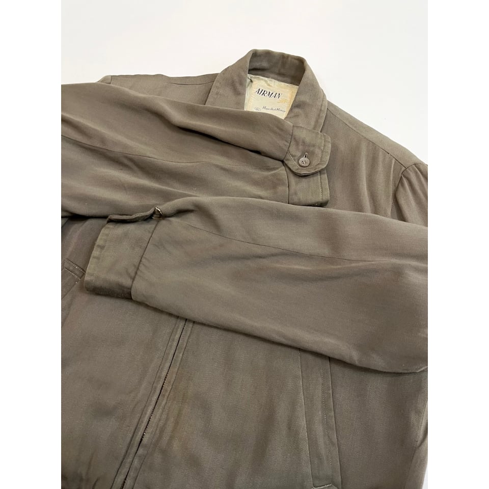 50s Airman ギャバジンジャケット　グレピン 50s AIRMAN GABARDINE JACKET Size 40 | KORDS