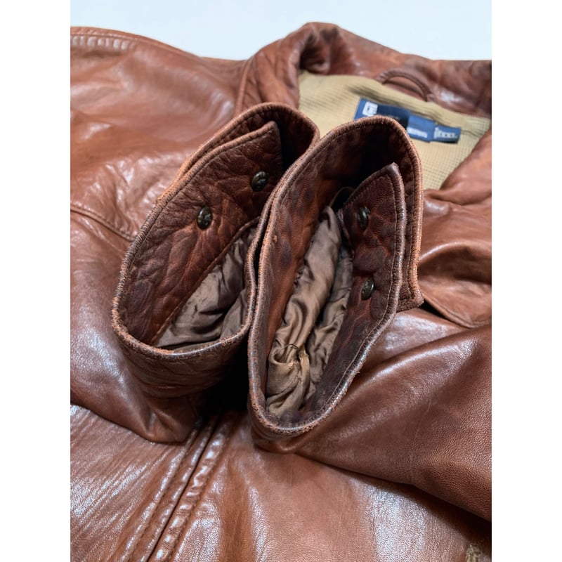 美品 90s Ralph Lauren A2ジャケット エポレット無し 90s ポロ ラルフローレン a2 レザー フライトジャケット 本革 L