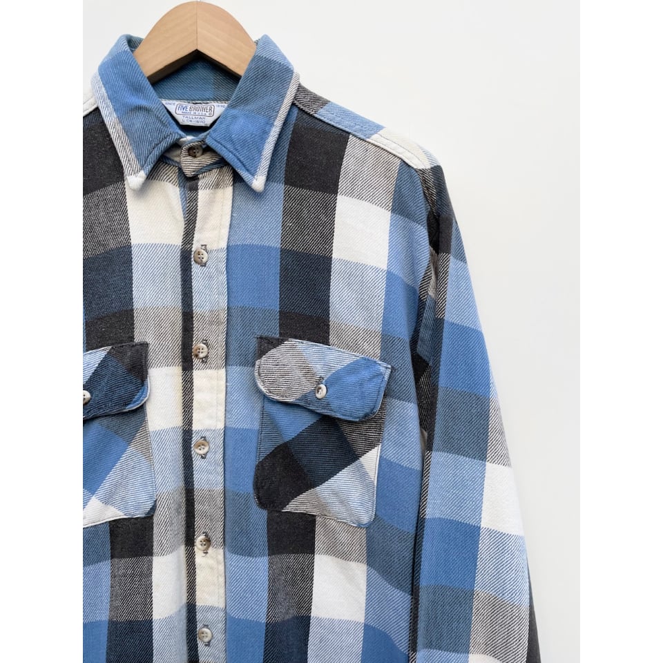 80s FIVE BROTHER FLANNEL SHIRT MADE IN USA 🇺🇸 S