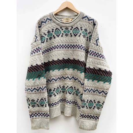 80s L.L.Bean ROLL NECK WOOL KNIT Size XL