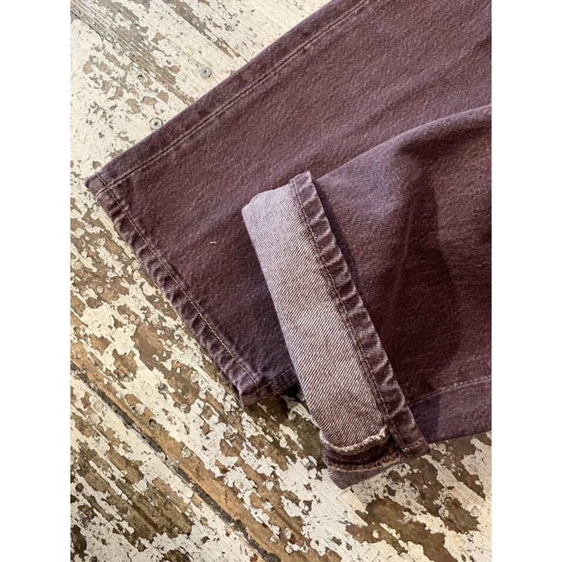 LEVI'Sリーバイス バーガンディ　ビンテージ 80s Levi's 1501 赤耳 34×34 リーバイス デニムパンツ ボタン裏