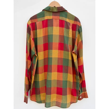 70s SEARS OPEN COLLAR SHIRT Size L