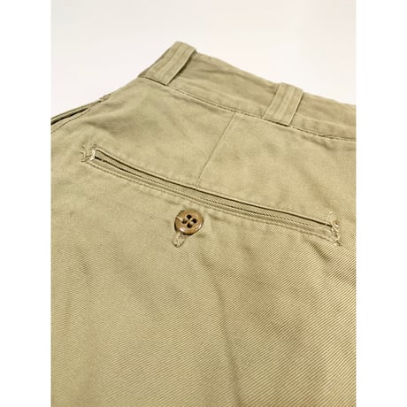 60s US ARMY KHAKI TROUSERS Size W33L31→W31L29